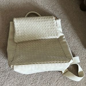 NEVER USED Buckle Ivory Backpack